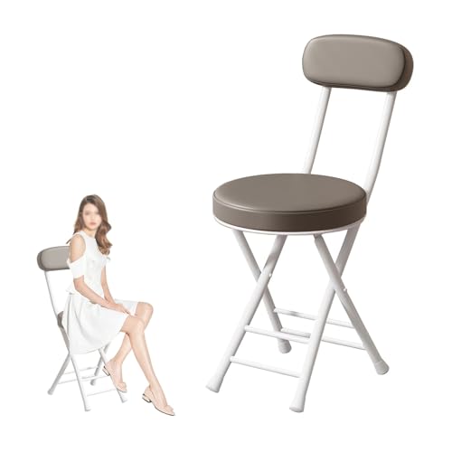 DGDHHSFJDJ Klappbarer Frühstücksbarhocker mit hoher Rückenlehne (19 Zoll), tragbarer, gepolsterter Klappstuhl, bequemer Sitz für Zuhause, Büro, Veranstaltungen von DGDHHSFJDJ