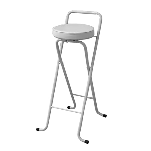DGDHHSFJDJ Klapphocker mit Rückenlehne für Küche, Bar oder Garten, Camping, tragbar, kompakt, rund, gepolstert, hoher Klappstuhl DGDHHSFJDJ Klapphocker mit Rückenlehne für Küche, Bar oder Garten, Camping, tragbar, kompakt, rund, gepolstert, hoher Klappstuhl von DGDHHSFJDJ