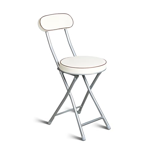 DGDHHSFJDJ Klapphocker mit bequemer Rückenlehne, tragbarer 19-Zoll-Küchenstuhl für Erwachsene, faltbares Design, Schaumstoffpolsterung für Zuhause, Büro, Esszimmer von DGDHHSFJDJ