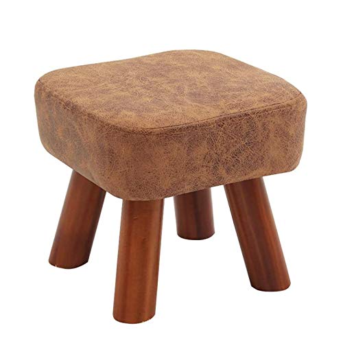 DGDHHSFJDJ Kleiner Fußhocker aus Kunstleder – Gepolsterter Fußhocker mit Holzbeinen für Wohnzimmer und Schlafzimmer. Vielseitiger Schuhwechselhocker. Stilvoller Pouf von Lucky Star DGDHHSFJDJ Kleiner Fußhocker aus Kunstleder – Gepolsterter Fußhocker mit Holzbeinen für Wohnzimmer und Schlafzimmer. Vielseitiger Schuhwechselhocker. Stilvoller Pouf von Lucky Star von DGDHHSFJDJ