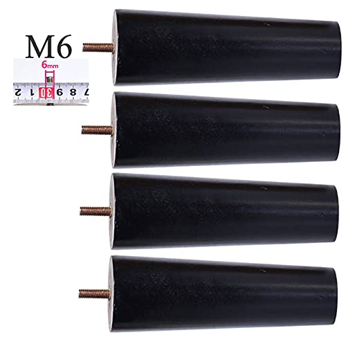 DGDHHSFJDJ Konische Tischbeine aus Massivholz mit M6-Gewinde – 4er-Pack Schwarze Ersatzfüße für Sofa, Bett, Schrank | Robuste 12 cm/4,7 Zoll Möbelstützbeine DGDHHSFJDJ Konische Tischbeine aus Massivholz mit M6-Gewinde – 4er-Pack Schwarze Ersatzfüße für Sofa, Bett, Schrank | Robuste 12 cm/4,7 Zoll Möbelstützbeine von DGDHHSFJDJ