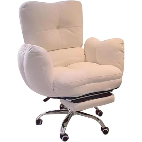 DGDHHSFJDJ Lazy Sofa Gaming-Bürostühle für Schlafzimmer, ergonomischer Liegestuhl, verstellbare Rückenlehne für Home-Office-Schreibtischcomputer (mit Fußstütze) von DGDHHSFJDJ
