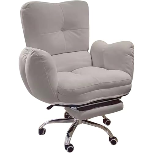 DGDHHSFJDJ Lazy Sofa Gaming-Bürostühle für Schlafzimmer, ergonomischer Liegestuhl, verstellbare Rückenlehne für Home-Office-Schreibtischcomputer (mit Fußstütze) von DGDHHSFJDJ