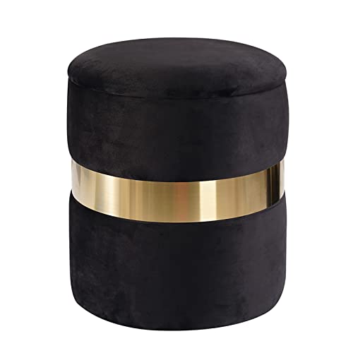 DGDHHSFJDJ Luxueux Pouf en Velours doré Avec Rangement, Chaise de coiffeuse Ronde en Peluche Pour Salon et Dressing, Tabouret Repose-Pieds rembourré Avec compartiment caché von DGDHHSFJDJ
