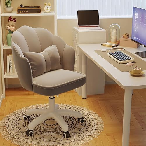 DGDHHSFJDJ Luxuriöser Chefsessel aus Samt, verstellbares Drehdesign mit Plüschpolsterung für den Einsatz im Büro/Schminktisch DGDHHSFJDJ Luxuriöser Chefsessel aus Samt, verstellbares Drehdesign mit Plüschpolsterung für den Einsatz im Büro/Schminktisch von DGDHHSFJDJ