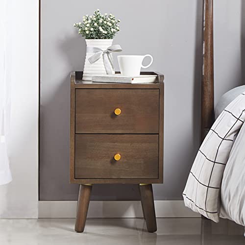 DGDHHSFJDJ Minimalistischer Nachttisch aus Massivholz mit 2 Schubladen – Ultraschmaler Vintage-Stil | Perfekt für kleine Schlafzimmer | Stilvolles Dekorationsstück DGDHHSFJDJ Minimalistischer Nachttisch aus Massivholz mit 2 Schubladen – Ultraschmaler Vintage-Stil | Perfekt für kleine Schlafzimmer | Stilvolles Dekorationsstück von DGDHHSFJDJ