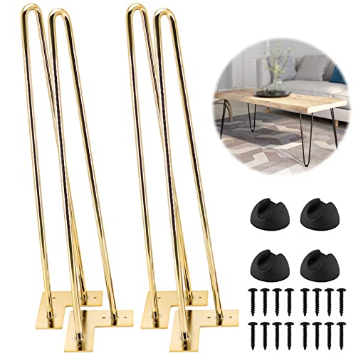 DGDHHSFJDJ Moderne Tischbeine aus Metall, 4er-Set, 85 cm Höhe, 2-Stangen-Design für Wohnmöbel – ideal für Couchtisch, Bank, Stuhl, Schreibtisch, inklusive Schrauben und Fußschoner von DGDHHSFJDJ