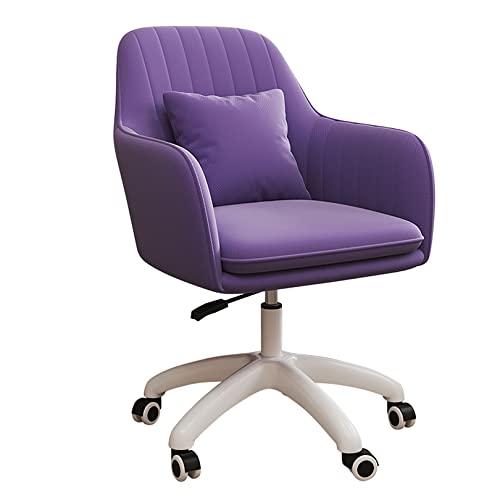 DGDHHSFJDJ Moderner Bürostuhl aus Samt, 360° drehbar und höhenverstellbar, ergonomischer Schreibtischstuhl mit niedriger Rückenlehne und Rollen für Schlafzimmer/Frisiertisch/Arbeitszimmer von DGDHHSFJDJ