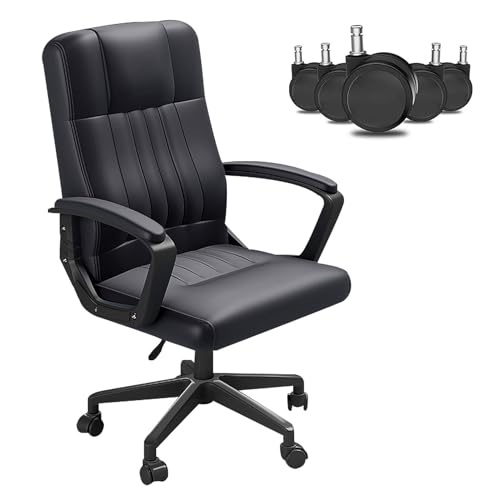 DGDHHSFJDJ Moderner Computer-/Bürostuhl – höhenverstellbar mit breiter Sitzfläche und Rädern, Drehstuhl aus PU-Leder für Zuhause DGDHHSFJDJ Moderner Computer-/Bürostuhl – höhenverstellbar mit breiter Sitzfläche und Rädern, Drehstuhl aus PU-Leder für Zuhause von DGDHHSFJDJ