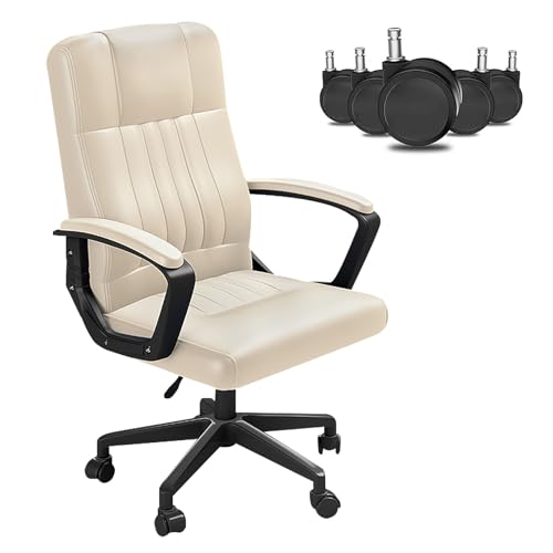 DGDHHSFJDJ Moderner Computer-/Bürostuhl – höhenverstellbar mit breiter Sitzfläche und Rädern, Drehstuhl aus PU-Leder für Zuhause DGDHHSFJDJ Moderner Computer-/Bürostuhl – höhenverstellbar mit breiter Sitzfläche und Rädern, Drehstuhl aus PU-Leder für Zuhause von DGDHHSFJDJ