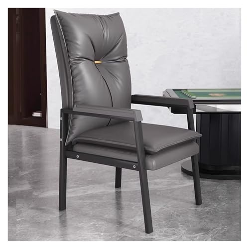 DGDHHSFJDJ Moderner Gäste-Empfangsstuhl mit gepolsterter Armlehne und hoher Rückenlehne für bequemes Sitzen in Wartezimmern und Büros. Restaurant-Schreibtischstuhl mit Lordosenstütze, Braun von DGDHHSFJDJ