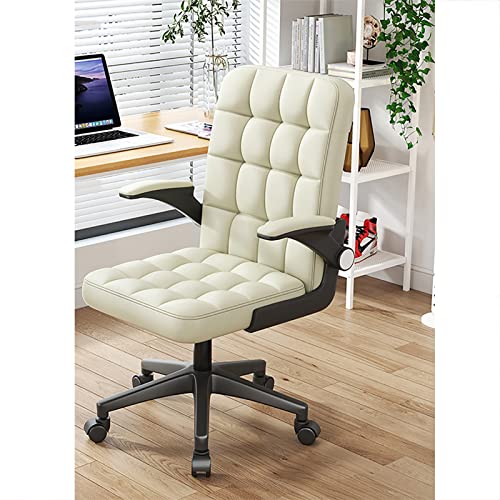 DGDHHSFJDJ Moderner Home-Office-Stuhl mit Rollen, höhenverstellbarer, drehbarer Bürostuhl mit hochklappbaren Armlehnen/Pink / 44 * 46 * 50cm von DGDHHSFJDJ