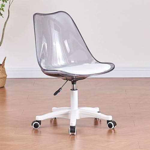 DGDHHSFJDJ Moderner ergonomischer Schreibtischstuhl aus Acryl mit 360°-Drehhöhenverstellung und Rollen von DGDHHSFJDJ