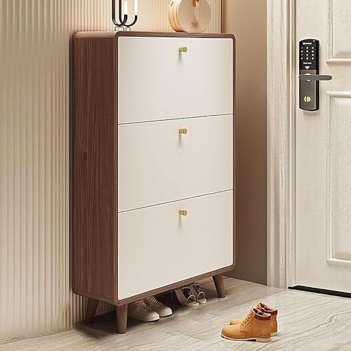 DGDHHSFJDJ Moderner freistehender Schuhschrank mit Klapptüren – Stilvolle Schuhaufbewahrung für Eingangsbereich und Flur – Platzsparendes verstecktes Regal von DGDHHSFJDJ