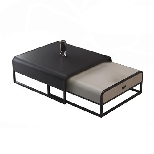DGDHHSFJDJ Moderner rechteckiger Couchtisch mit Schubladen, ausziehbarem Design, einfach zu montierender Aufbewahrungstisch für Wohnzimmer, Schlafzimmer, Büro und Lounge – stilvoll und funktional. von DGDHHSFJDJ