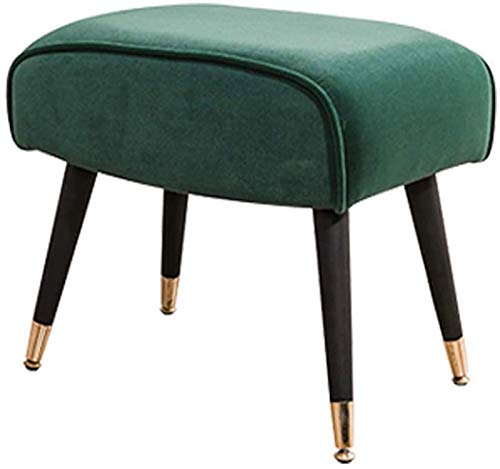 DGDHHSFJDJ Moderner rosa Fußhocker – europäische Stoffsofabank, stilvolle Frisiertisch-Fußstütze und Schuhwechselhocker für das Wohnzimmer, 52 x 33 x 45 cm – Elegante Wohnmöbel von DGDHHSFJDJ