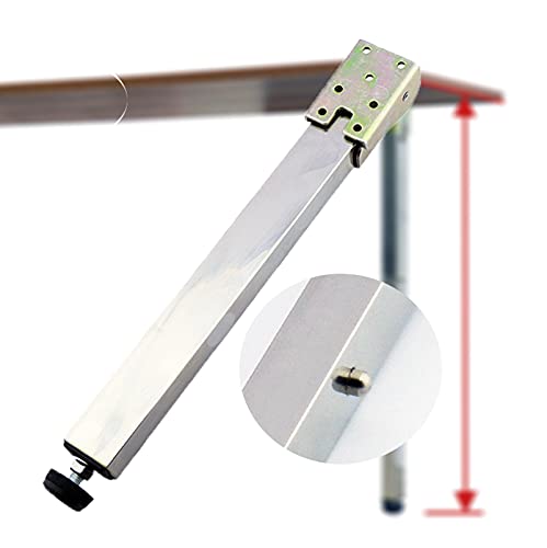 DGDHHSFJDJ Möbelbeine aus Edelstahl, verstellbare, teleskopische, klappbare Tischbeine für Esstische/Schränke, 40–160 cm, mit Schutzsockel und Schrauben, 145 cm von DGDHHSFJDJ