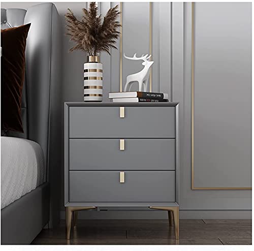 DGDHHSFJDJ Nachttisch aus weißem Holz, moderner, Schlichter Nachttisch mit 3 grauen Schubladen, erhöhtes Design – perfekt fürs Schlafzimmer – Lederakzente DGDHHSFJDJ Nachttisch aus weißem Holz, moderner, Schlichter Nachttisch mit 3 grauen Schubladen, erhöhtes Design – perfekt fürs Schlafzimmer – Lederakzente von DGDHHSFJDJ