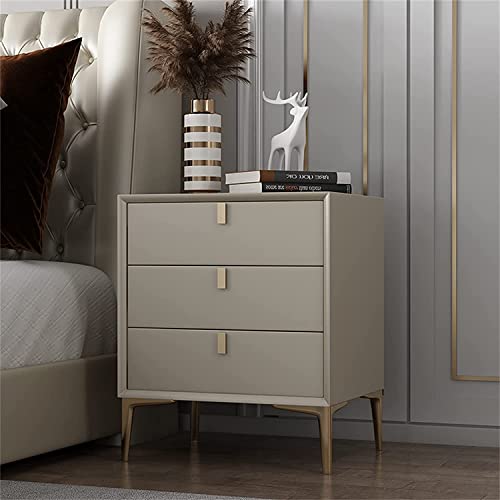 DGDHHSFJDJ Nachttisch aus weißem Holz, moderner, Schlichter Nachttisch mit 3 grauen Schubladen, erhöhtes Design – perfekt fürs Schlafzimmer – Lederakzente DGDHHSFJDJ Nachttisch aus weißem Holz, moderner, Schlichter Nachttisch mit 3 grauen Schubladen, erhöhtes Design – perfekt fürs Schlafzimmer – Lederakzente von DGDHHSFJDJ