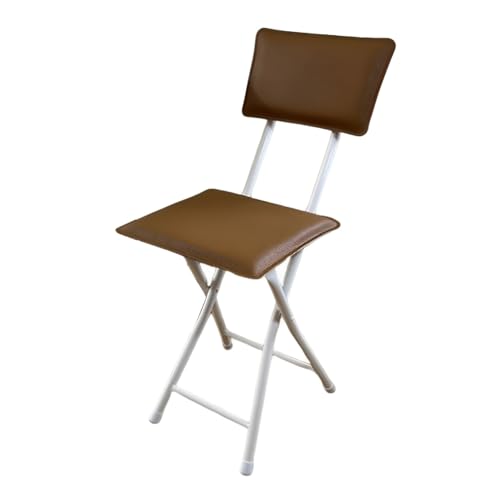 DGDHHSFJDJ Quadratischer, klappbarer Barhocker mit Rückenlehne – Gepolsterter Frühstückshocker aus PU-Leder, für Garten und Küche, Tragkraft 125 kg, Sitzhöhe 45 cm von DGDHHSFJDJ