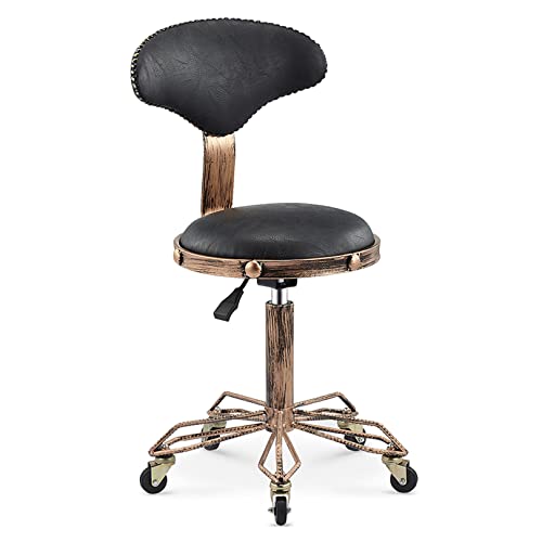 DGDHHSFJDJ Retro-Bürostuhl – Ergonomisches PU-Leder mit Lordosenstütze, höhenverstellbarer Drehstuhl für Führungskräfte für Erwachsene von DGDHHSFJDJ