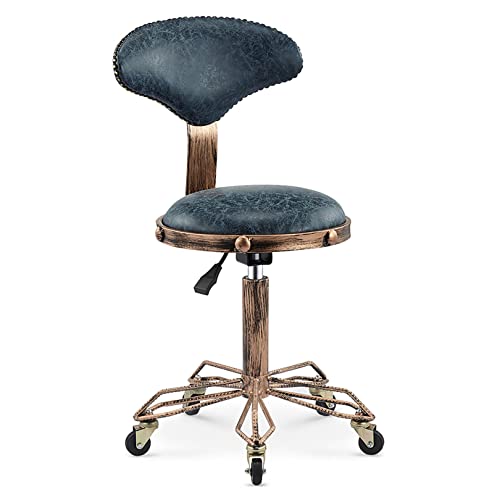 DGDHHSFJDJ Retro-Bürostuhl – Ergonomisches PU-Leder mit Lordosenstütze, höhenverstellbarer Drehstuhl für Führungskräfte für Erwachsene von DGDHHSFJDJ