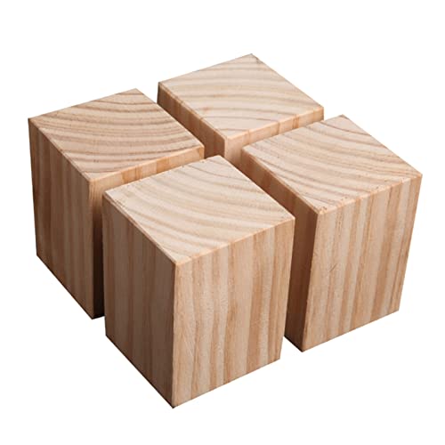 DGDHHSFJDJ Robuste Möbelfüße aus Holz, quadratische Sofa- und Schrankbeine, Erhöhungsstütze für Betten, Couchtische, Stühle, 200 kg belastbar, Größen 5 x 5 x 5 cm und 8 x 8 x 10 cm von DGDHHSFJDJ
