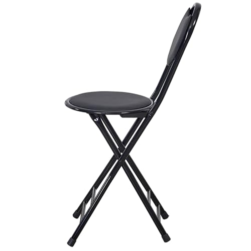 DGDHHSFJDJ Rosafarbener, klappbarer Barhocker mit Metallrahmen und Rückenlehne – Runde, gepolsterte Theke für Camping, Küchen und Geschäfte, Robustes Design, Sitzhöhe 45 cm DGDHHSFJDJ Rosafarbener, klappbarer Barhocker mit Metallrahmen und Rückenlehne – Runde, gepolsterte Theke für Camping, Küchen und Geschäfte, Robustes Design, Sitzhöhe 45 cm von DGDHHSFJDJ
