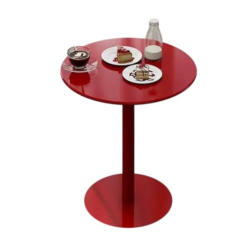 DGDHHSFJDJ Runde Frühstücksbar im Industriestil – Bistrotisch mit Eisenplatte für kompakte Küchen | Mehrhöhenfunktionalität als Kneipentisch, Kaffee-Treffpunkt und Dessert-Servierstation von DGDHHSFJDJ