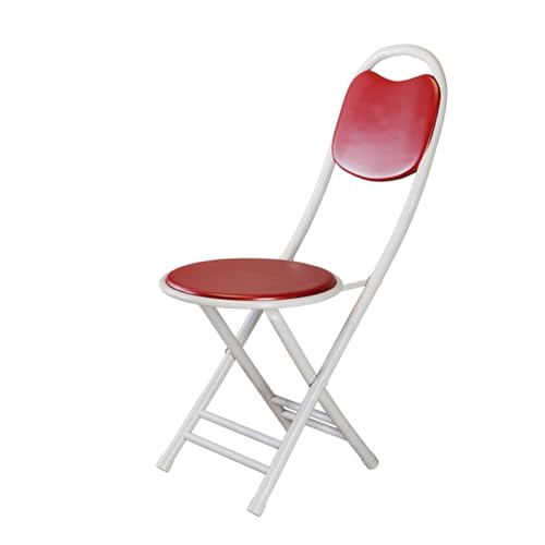 DGDHHSFJDJ Runder, klappbarer Barhocker – Tragbarer, gepolsterter Stuhl für Erwachsene, Küchen und Camping, Sitzhöhe 46 cm, Tragkraft 100 kg, Blau von DGDHHSFJDJ