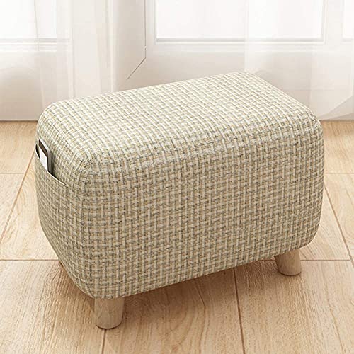 DGDHHSFJDJ Runder Pouf, Ottomane, Fußhocker, gepolsterter Pouf für kleine Sitze, Fußstütze mit Beinen aus echtem Holz, Heim- und Bürodekor, kompakte Größe, 43,2 x 25,4 x 27,9 cm DGDHHSFJDJ Runder Pouf, Ottomane, Fußhocker, gepolsterter Pouf für kleine Sitze, Fußstütze mit Beinen aus echtem Holz, Heim- und Bürodekor, kompakte Größe, 43,2 x 25,4 x 27,9 cm von DGDHHSFJDJ