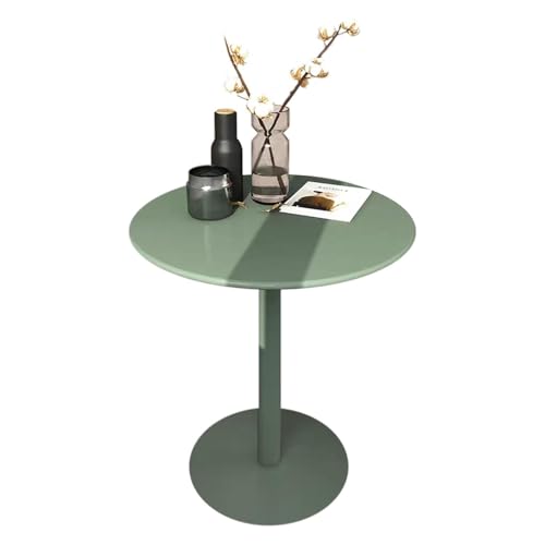 DGDHHSFJDJ Runder grüner Bistrotisch – Kleiner Cocktail-/Pub-Beistelltisch in Barhöhe mit Metallfuß für Küche, Wohnzimmer und Nachttisch | Einfache Montage von DGDHHSFJDJ