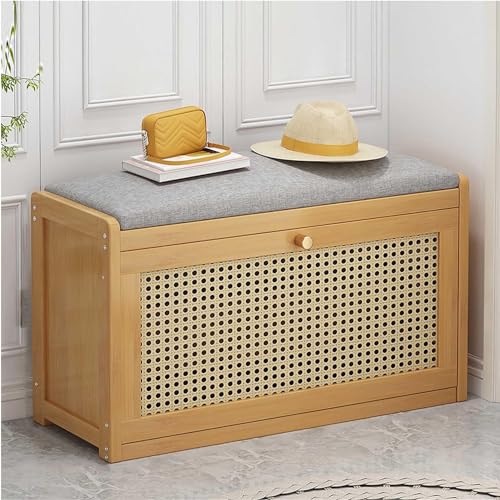 DGDHHSFJDJ Schuhaufbewahrungsbank aus Bambus mit Sitzkissen, kleines Schuhregal, Nizer-Regal für Wohnzimmer, Badezimmer, Eingangsbereich, 50 x 25 x 45 cm DGDHHSFJDJ Schuhaufbewahrungsbank aus Bambus mit Sitzkissen, kleines Schuhregal, Nizer-Regal für Wohnzimmer, Badezimmer, Eingangsbereich, 50 x 25 x 45 cm von DGDHHSFJDJ