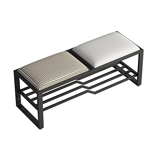 DGDHHSFJDJ Schuhbank für den Eingangsbereich, 2-stufiges Design mit gepolsterter Sitzfläche, Metallaufbewahrung für Foyer, Flur und Außenbereich DGDHHSFJDJ Schuhbank für den Eingangsbereich, 2-stufiges Design mit gepolsterter Sitzfläche, Metallaufbewahrung für Foyer, Flur und Außenbereich von DGDHHSFJDJ