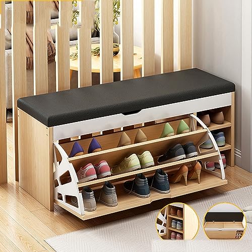 DGDHHSFJDJ Schuhschrank, Schuhregal für den Eingangsbereich mit oberem Ablagefach, freistehender Schuhschrank aus Holz, versteckte Schublade und Regale für Wohnzimmer, Flur, Wohnung DGDHHSFJDJ Schuhschrank, Schuhregal für den Eingangsbereich mit oberem Ablagefach, freistehender Schuhschrank aus Holz, versteckte Schublade und Regale für Wohnzimmer, Flur, Wohnung von DGDHHSFJDJ