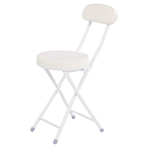 DGDHHSFJDJ Schwarze, tragbare, runde, gepolsterte, klappbare Barhocker – für Küchen, Gärten und Spielzimmer, 2er-Set, 120 kg Tragkraft, Sitzhöhe 46 cm von DGDHHSFJDJ