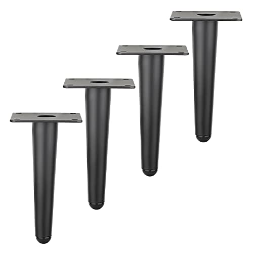 DGDHHSFJDJ Schwarzgoldene Möbelbeine aus Metall – 4er-Pack, 20 cm, Moderne Tischstützbeine für Sofa, Schrank, Schreibtisch, Bett, Stuhl – DIY-Ersatzfüße für die Heimdekoration von DGDHHSFJDJ