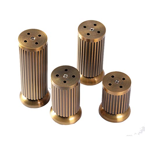 DGDHHSFJDJ Set mit 4 verstellbaren Möbelbeinen aus antikem Messing mit Schrauben – Mid-Century-Modern-Design für Sofa, Schrank, Couchtisch, Barhocker, Stuhl – stilvolles und langlebiges Upgrade von DGDHHSFJDJ