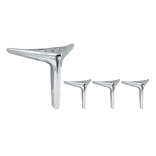 DGDHHSFJDJ Silberne dreieckige Möbelbeine – 15 cm/6 Zoll stabile Stützfüße für Stühle, Sessel, Nachttische, Hocker und Schränke – einfaches, sicheres Design von DGDHHSFJDJ
