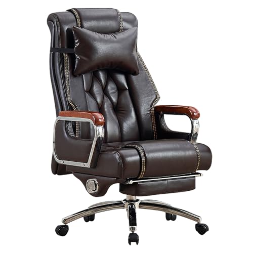 DGDHHSFJDJ Stuhl mit hoher Rückenlehne aus PU-Leder, höhenverstellbar und ergonomisches Design, Computer-Schreibtischstuhl für das Homeoffice, Executive-Lendenwirbelstütze, gepolstert DGDHHSFJDJ Stuhl mit hoher Rückenlehne aus PU-Leder, höhenverstellbar und ergonomisches Design, Computer-Schreibtischstuhl für das Homeoffice, Executive-Lendenwirbelstütze, gepolstert von DGDHHSFJDJ