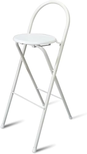 DGDHHSFJDJ Tragbarer, klappbarer Barhocker (71 cm) mit bequemer Rückenlehne, Keine Montage erforderlich, klappbarer hoher Küchenstuhl (76 cm) von DGDHHSFJDJ
