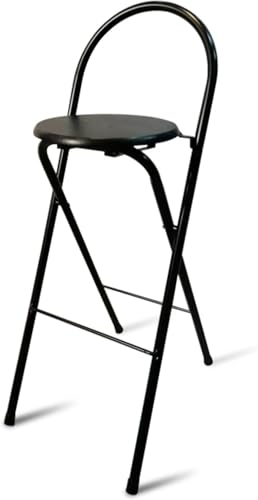 DGDHHSFJDJ Tragbarer, klappbarer Barhocker (71 cm) mit bequemer Rückenlehne, Keine Montage erforderlich, klappbarer hoher Küchenstuhl (76 cm) von DGDHHSFJDJ
