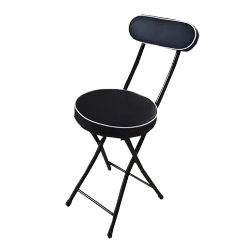 DGDHHSFJDJ Tragbarer Klapphocker für Sitzgelegenheiten in der Küche oder Bar im Innenbereich oder zum Camping im Garten, rund, gepolstert, mit Rückenlehne, kompakter Klapphockerstuhl DGDHHSFJDJ Tragbarer Klapphocker für Sitzgelegenheiten in der Küche oder Bar im Innenbereich oder zum Camping im Garten, rund, gepolstert, mit Rückenlehne, kompakter Klapphockerstuhl von DGDHHSFJDJ