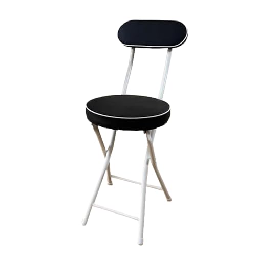 DGDHHSFJDJ Tragbarer Klapphocker für Sitzgelegenheiten in der Küche oder Bar im Innenbereich oder zum Camping im Garten, rund, gepolstert, mit Rückenlehne, kompakter Klapphockerstuhl DGDHHSFJDJ Tragbarer Klapphocker für Sitzgelegenheiten in der Küche oder Bar im Innenbereich oder zum Camping im Garten, rund, gepolstert, mit Rückenlehne, kompakter Klapphockerstuhl von DGDHHSFJDJ