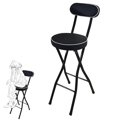 DGDHHSFJDJ Tragbarer Klapphocker mit gepolsterten Sitzen, Rückenlehne und Fußstütze, zusammenklappbarer Barhockerstuhl für Erwachsene, 22/24/26 Zoll, runder Frühstückshocker DGDHHSFJDJ Tragbarer Klapphocker mit gepolsterten Sitzen, Rückenlehne und Fußstütze, zusammenklappbarer Barhockerstuhl für Erwachsene, 22/24/26 Zoll, runder Frühstückshocker von DGDHHSFJDJ