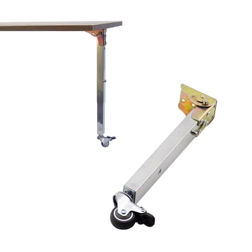 DGDHHSFJDJ Verstellbare, klappbare Tischbeine aus Edelstahl – Teleskop-Stützfüße mit 360°-Lenkrollen für Heimwerkermöbel, Hebetische und Schränke, 150 cm DGDHHSFJDJ Verstellbare, klappbare Tischbeine aus Edelstahl – Teleskop-Stützfüße mit 360°-Lenkrollen für Heimwerkermöbel, Hebetische und Schränke, 150 cm von DGDHHSFJDJ