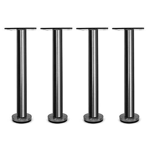 DGDHHSFJDJ Verstellbare Möbelbeine – 4er-Set, silberfarben, 60 cm (24 Zoll), Tisch- und Bettstützbeine für Wohnzimmer, Esszimmer, Schlafzimmer – langlebige Beschläge für die Inneneinrichtung von DGDHHSFJDJ
