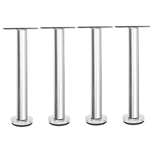 DGDHHSFJDJ Verstellbare Möbelbeine – 4er-Set, silberfarben, 60 cm (24 Zoll), Tisch- und Bettstützbeine für Wohnzimmer, Esszimmer, Schlafzimmer – langlebige Beschläge für die Inneneinrichtung von DGDHHSFJDJ