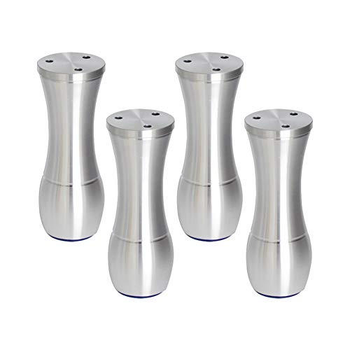 DGDHHSFJDJ Verstellbare Möbelbeine aus Metall, 4er-Set, 4"/6" Sofa- und Tischstützbeine, Hochleistungskapazität 100 lb, inklusive Schrauben, stilvolle Oberflächen in Silber/Rotkupfer/Bronze von DGDHHSFJDJ