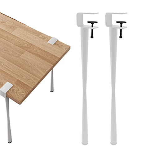 DGDHHSFJDJ Verstellbare Tischbeine aus Metall, 4er-Set, F-förmige DIY-Möbelfüße für Schreibtisch und Konsole, kein Bohren erforderlich, Schwarz, 45 cm Höhe – perfekt für den Heim- und Bürogebrauch von DGDHHSFJDJ